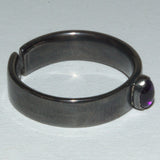 handcrafted silver and Amethyst ring