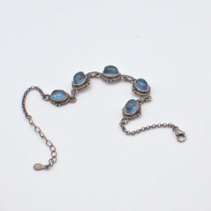 vintage Aquamarine 925 silver bracelet