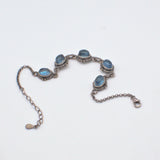 vintage Aquamarine 925 silver bracelet