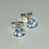 March birthday, Aquarmarine stud earrings