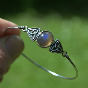 Labradorite silver Celtic bracelet