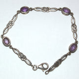 Vintage Celtic 925 Amethyst bracelet