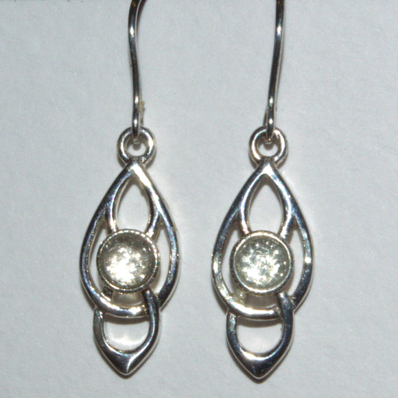 Celtic Aquamarine Silver earrings