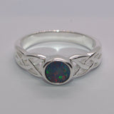 Celtic 925 Opal ring