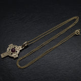 Ruby and 9ct solid gold pendant necklace