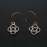 Celtic Dara knot silver earrings