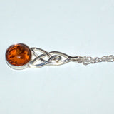 925 solid silver Amber necklace