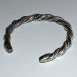 solid silver open torc bangle