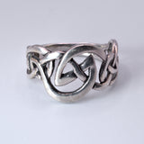 Celtic solid 925 silver knot ring