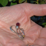 Amethyst Citrine solid 925 silver brooch