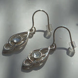 Celtic 925 silver and Aquamarine earrings
