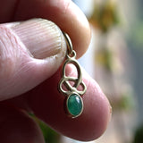 9ct yellow gold and Emerald pendant