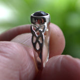 Celtic Iolite silver ring