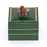solid 9ct gold and Jasper ring