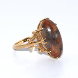 vintage 9ct gold Jasper ring