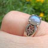 925 silver Labradorite Celtic ring