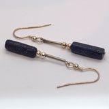 silver and Lapis Lazuli drop earrings