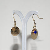 Lapis Lazuli and 375 gold dangle earrings