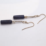 Lapis Lazuli silver dangle earrings