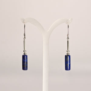 Lapis Lazuli and solid silver drop earrings