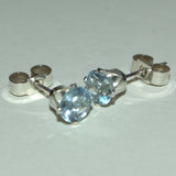 Scorpio birthday, Aquamarine silver earrings