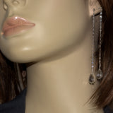 Nature solid silver Rock Crystal drop earrings