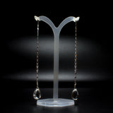 Nature Crystal and silver raindrop earrings