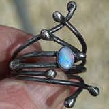 sterling silver and Opal handcrafted ring