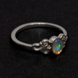 solid silver Opal ring