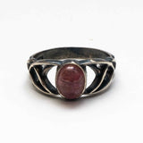 solid 925 silver Pink Tourmaline Celtic ring