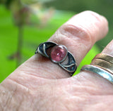 Pink Tourmaline Celtic silver ring