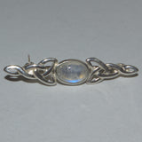 925 silver and Rainbow Moonstone brooch