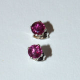 925 silver and Ruby ear studs