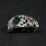 Blue Topaz Sagittarius birthday ring