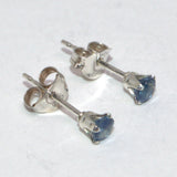 Sapphire and 925 silver earrings