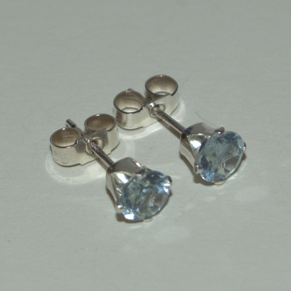 Aquamarine 925 stud earrings