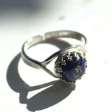 silver and Lapis Lazuli open ring