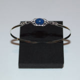 solid 925 silver Lapis Lazuli Celtic bracelet