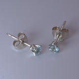 Sky Blue Topaz 925 silver stud earrings