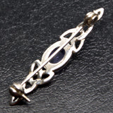 Tanzanite Celtic style silver brooch