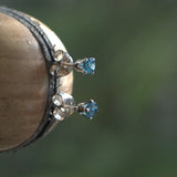 Blue Topaz silver studs