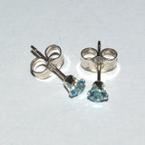 Topaz and silver stud earrings