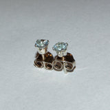 Sky Blue Topaz 925 silver stud earrings