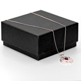 Viking style solid 925 silver Garnet pendant necklace