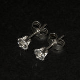 solid 925 silver and White Topaz earrings