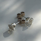 White Topaz 925 stud earrings