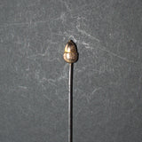 Antique acorn hatpin, 9ct yellow gold hatpin