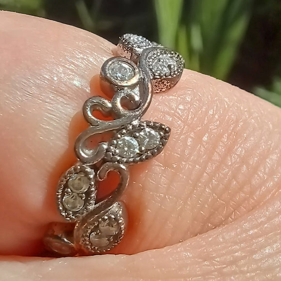 vintage Cubic Zirconia silver ring