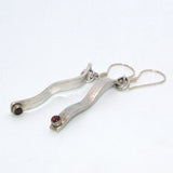 jewellery set Garnet and silver earrings 