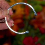 solid sterling silver torc style bangle